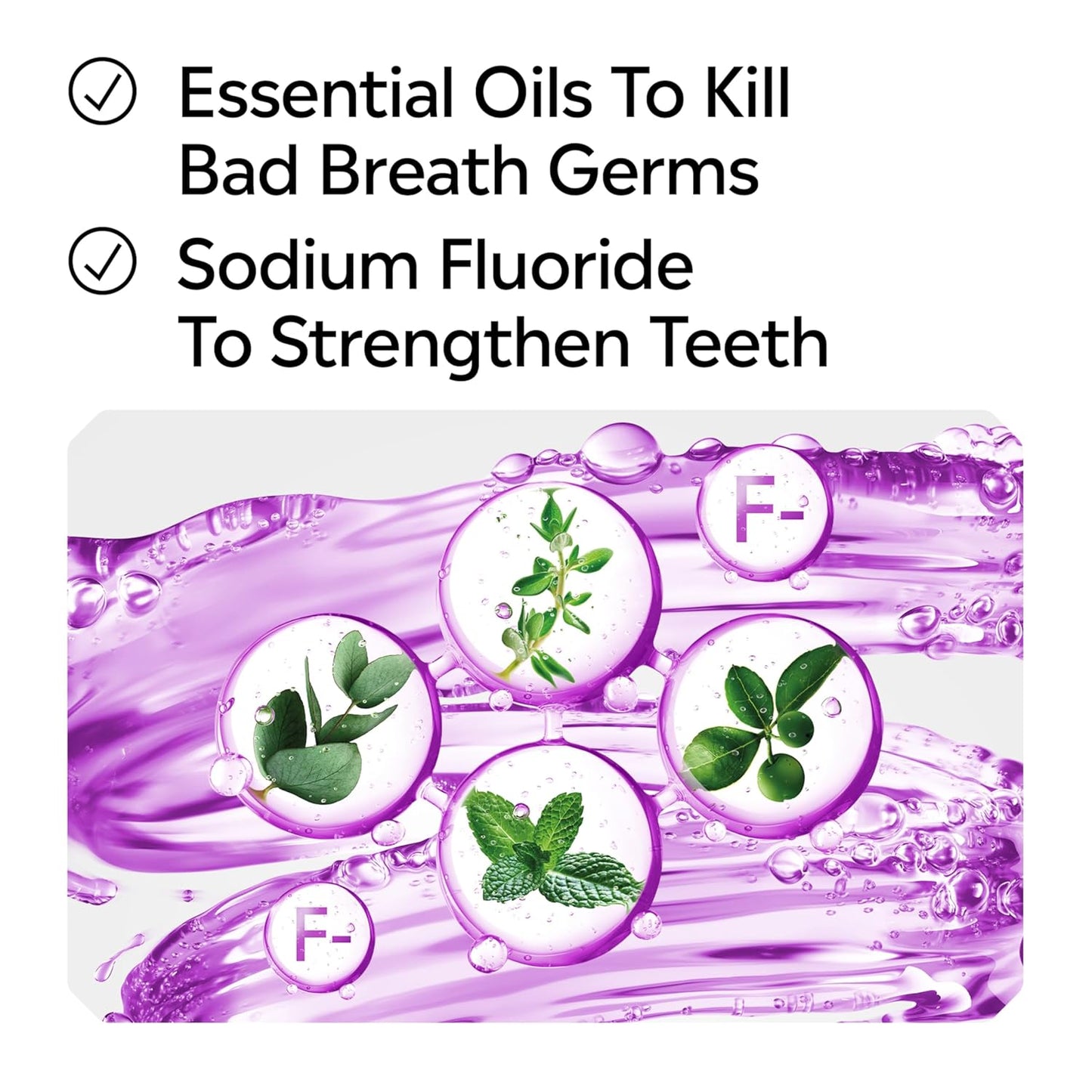 Total Care Anticavity Fluoride Mouthwash, 6-In-1 Rinse Helps Kill 99% of Bad Breath Germs, Prevents Cavities, Strengthens Teeth, Bad Breath Treatment for Adults, Fresh Mint, Twin Pack, 2X1 L